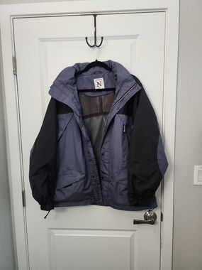 Men's Two-Tone Rain  Jacket with hood